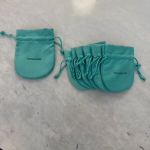 Authentic Tiffany & Co. Small Drawstring Bag Lot | 7 Pieces